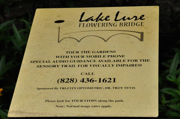 Lake Lure Flowering Bridge sign